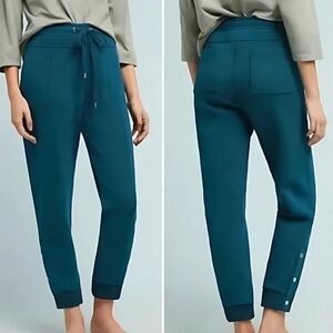Saturday Sunday Anthropologie Dylan button jogger size M teal
